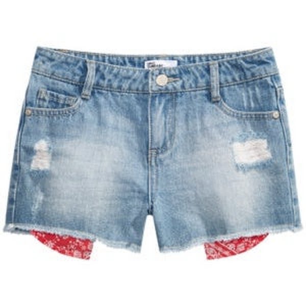 Epic Threads Big Girls Destructed Denim Shorts, Size 7