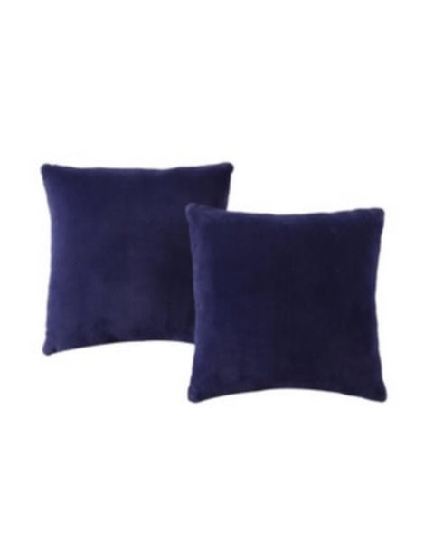 Morgan Home Velvet 18 Square Decorative Pillow 2-Pack, Navy