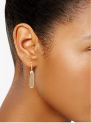 DKNY Gold-Tone Pave Bar Linear Drop Earrings
