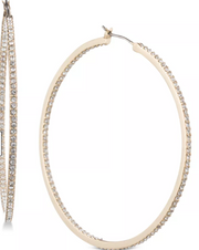 Givenchy Pave 2″ Medium Hoop Earrings