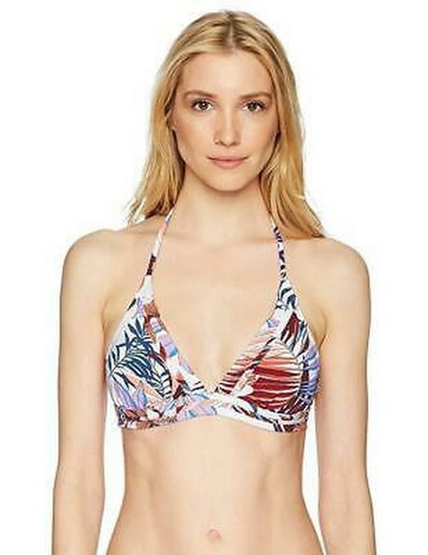 La Blanca Womens Triangle Halter Bra Bikini Swimsuit Top