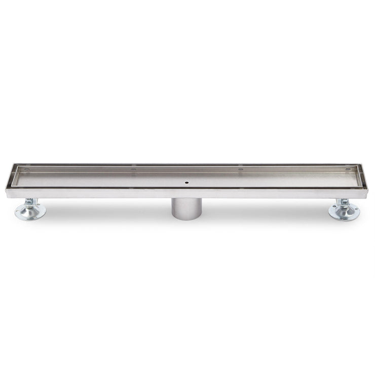 Signature Hardware Cohen 60-in Linear Shower Drain, Brushed Stainless Steel