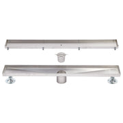 Signature Hardware Cohen 60-in Linear Shower Drain, Brushed Stainless Steel