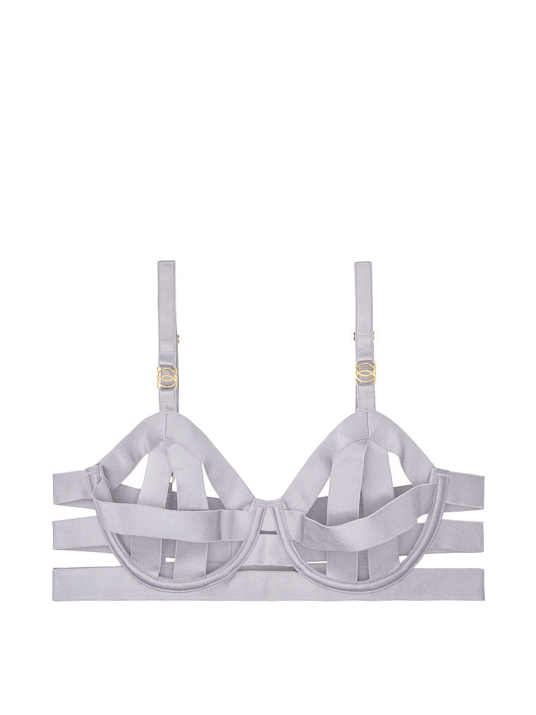 Victorias Secret Luxe Unlined Strappy Demi Bra, 32DDD