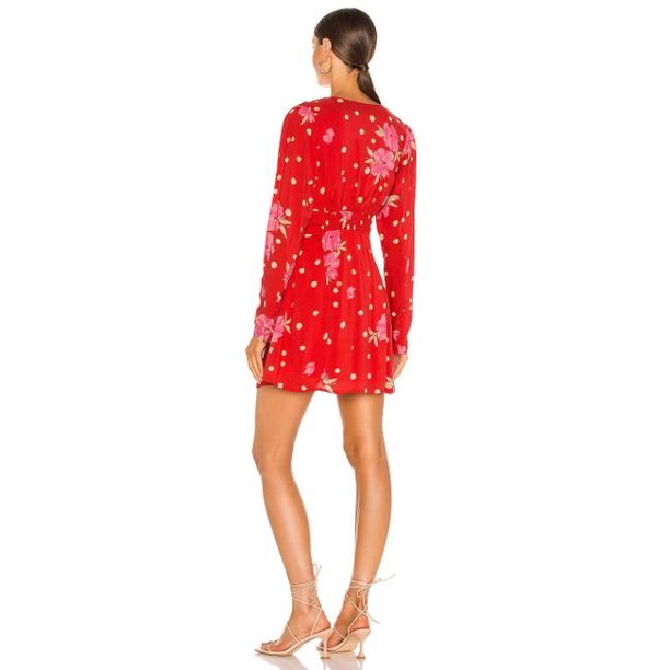 Free People Womens Date Night Print Mini Dress