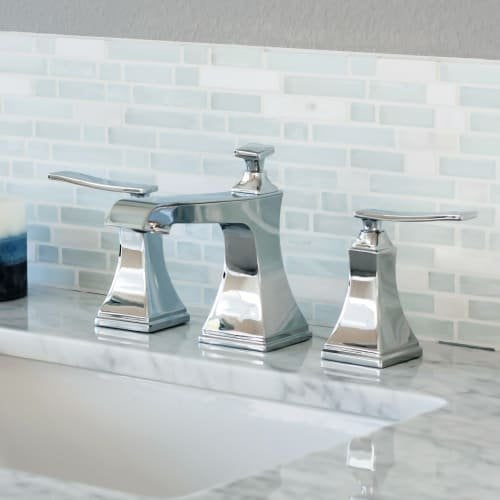 Miseno ML801 Baffi Widespread Bathroom Faucet - Includes Pop-Up Drain Assembly