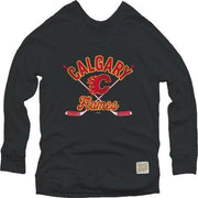 Original Retro Brand NHL Calgary Flames Womens Pullover Sweatshirt, M/Black