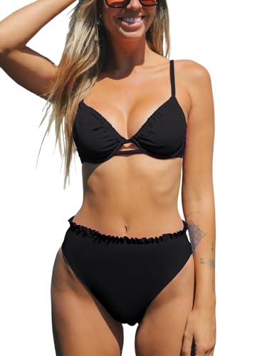 Yonique Tankini Swimsuits for Women Tummy Control Bathing Suits Two Piece Tankini  Tops with Bikini Bottoms Plus Size SwimwearBlack XXS, Black, XXS price in  Saudi Arabia,  Saudi Arabia