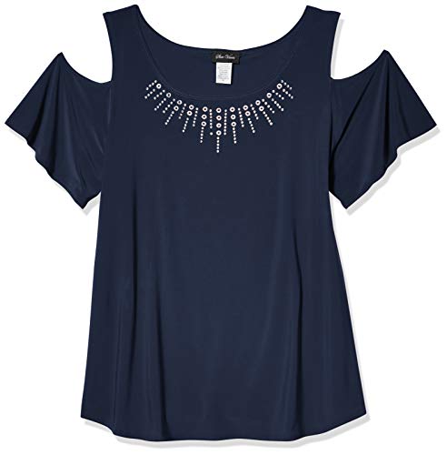 Star Vixen Womens Cold-Shoulder Top