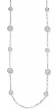 Charter Club Crystal Filigree Silver-Tone Long Strand Necklace, 42 + 2 Extender