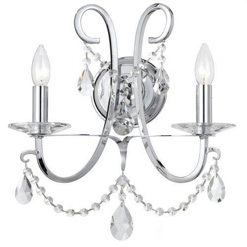 Crystorama Lighting-Othello - Two Light Wall Sconce Polished Chrome