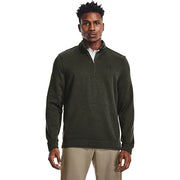 Under Armour Mens Quarter-Zip Sweater, Green, Size Small