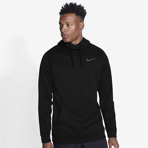 Nike Mens Therma Fit Training Hoodie in Black/Black Size X-Large
