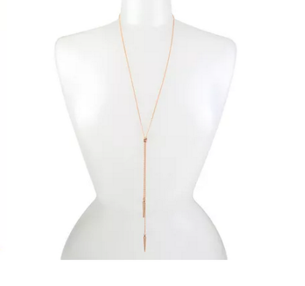 BCBGeneration Geometric Spike Knotted Y-Shaped Necklace