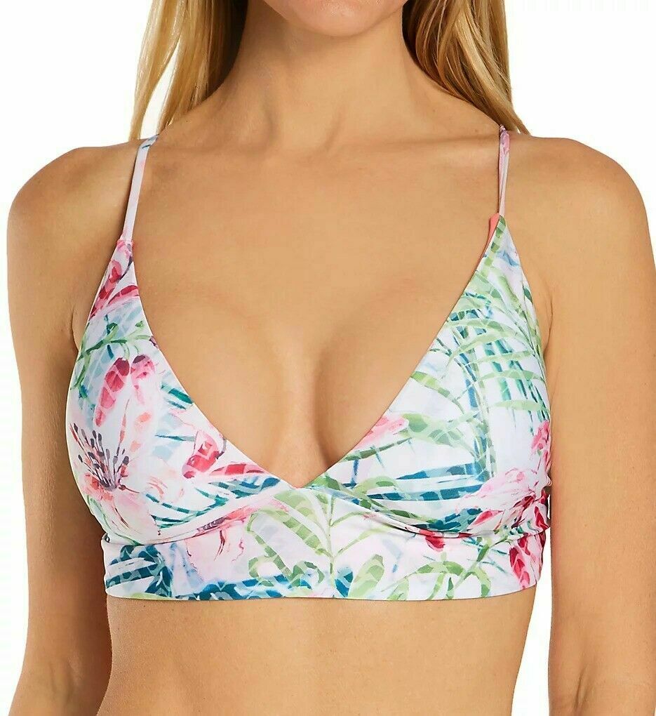 Becca Women Swimwear Floral Plunge Neck Strappy Back