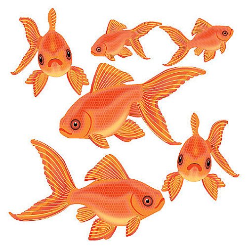 Wallies 13622 Goldfish Self-Adhesive Vinyl Coated Paper Design