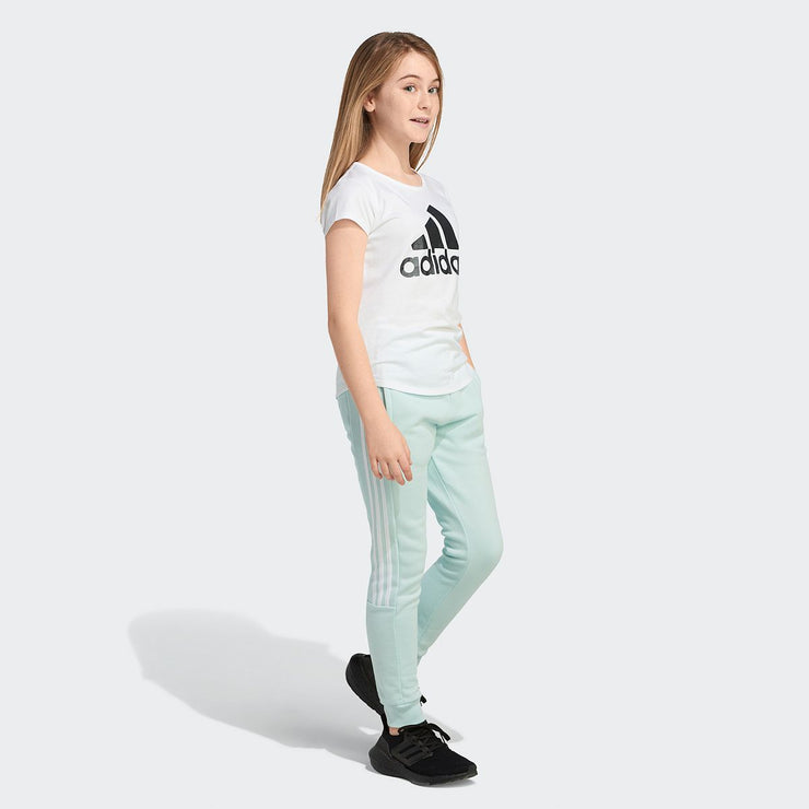 Adidas Big Girls Jogger mid Rise Cuffed Fleece Sweatpants, Medium 10–12, Green