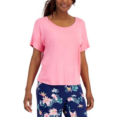 INC Super-Soft Short Sleeve Top, Pink Gemstone, Size XXL