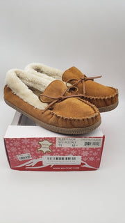 White Mountain Womens Brown Moc Slippers, Size 11
