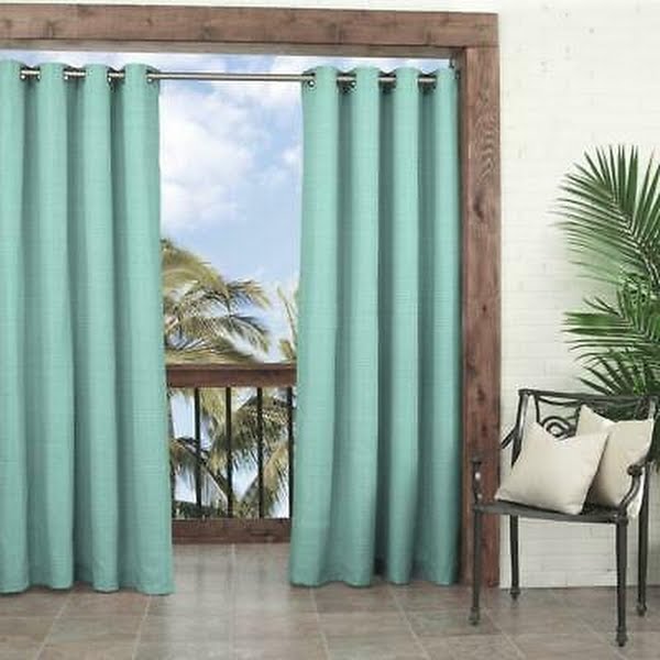 Waverly Sun N Shade Key Largo Curtain Panel (84 Inches - Aqua)