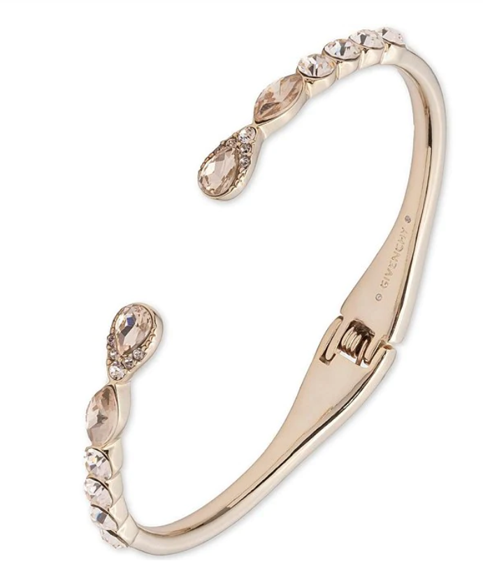 Givenchy Crystal Pear Bypass Cuff Bracelet
