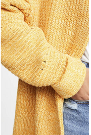 Free People High Hopes Cardigan Sweater - Mustard Size M
