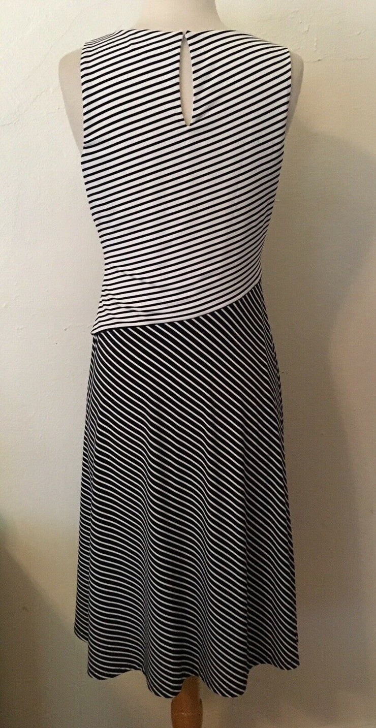 Lauren Ralph Lauren Striped Mixed Media Jersey Dress, Size 6