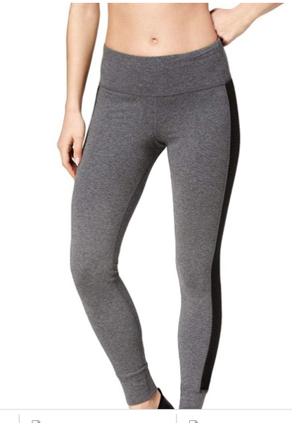 Ideology Womens Fitness Yoga Athletic Leggings Gray