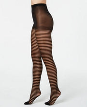 INC International Concepts Striped Tights Color Black, Various Sizes