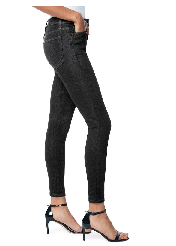 Joes Jeans Womens Charlie High Rise Skinny Ankle Jean Black Snake Print 29