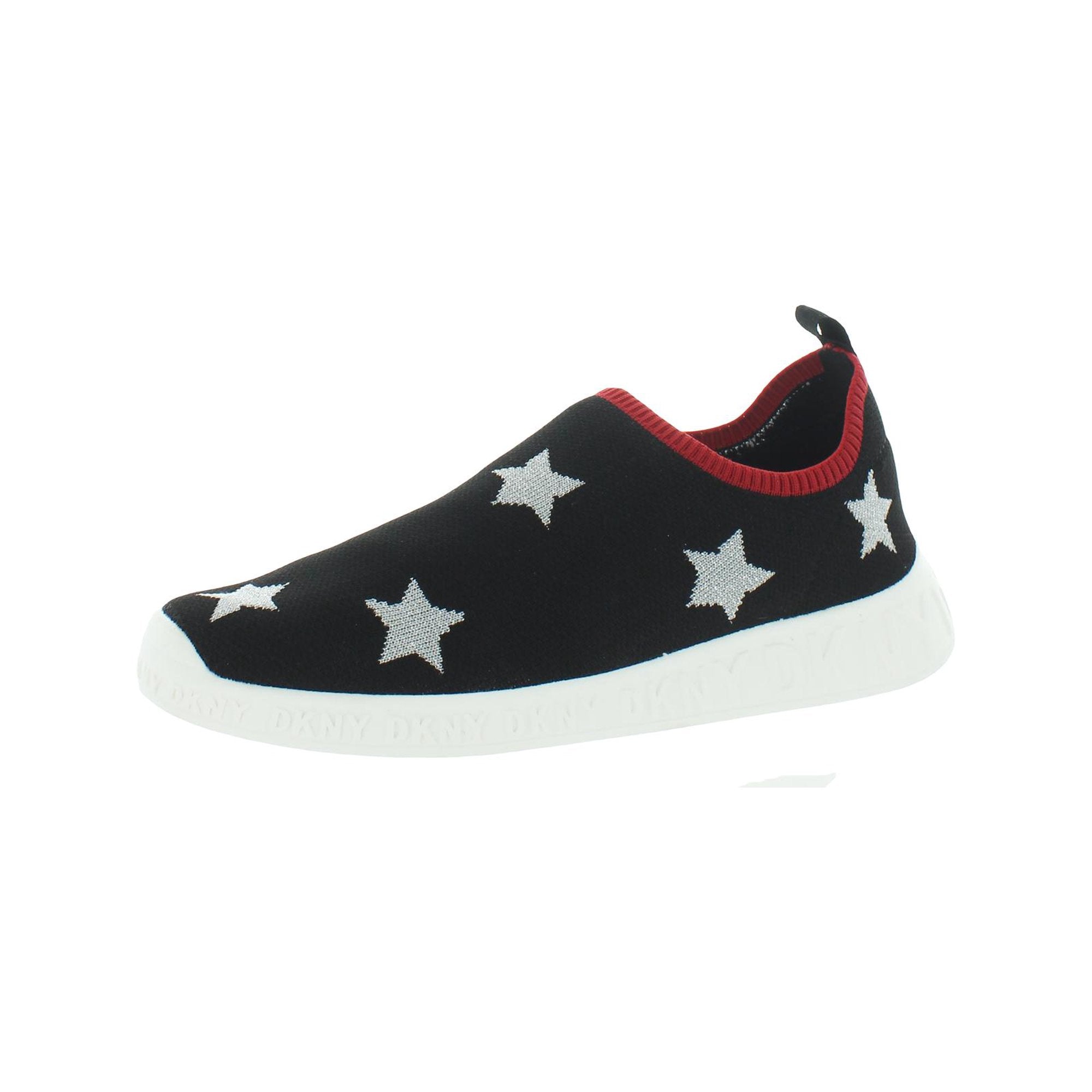 DKNY Girls Allie Star Printed Slip-On Sneakers Black