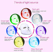 Huini Herbicos 7 Color LED Face Mask | Facial Skin Care Mask Photon Red Light