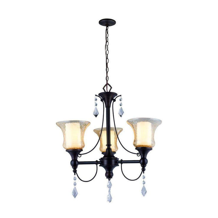 World Imports Ethelyn Collection 3-Light Oil-Rubbed Bronze Chandelier