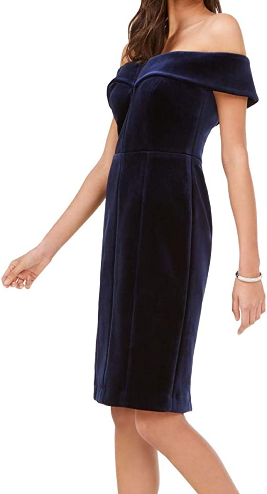 Vince Camuto Womens Strapless Velvet Dress