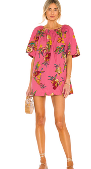 Free People Womens Jodie Floral-Print Tunic