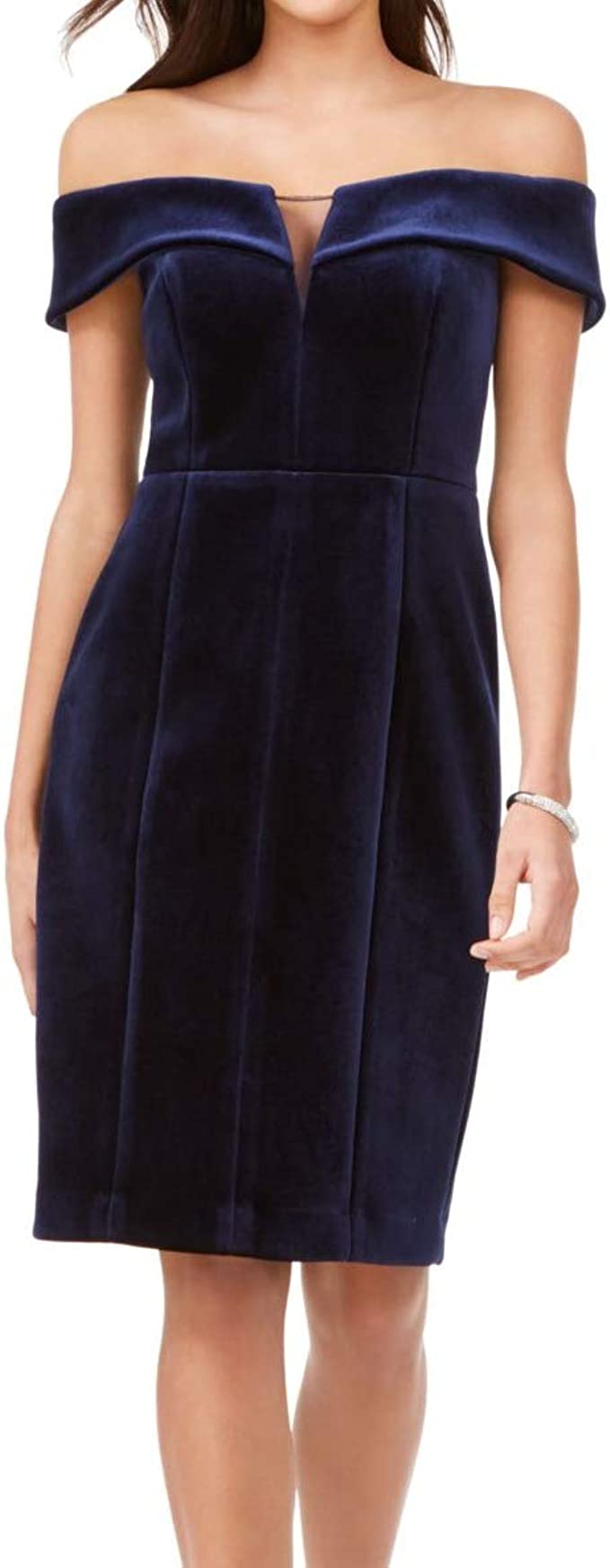 Vince Camuto Womens Strapless Velvet Dress