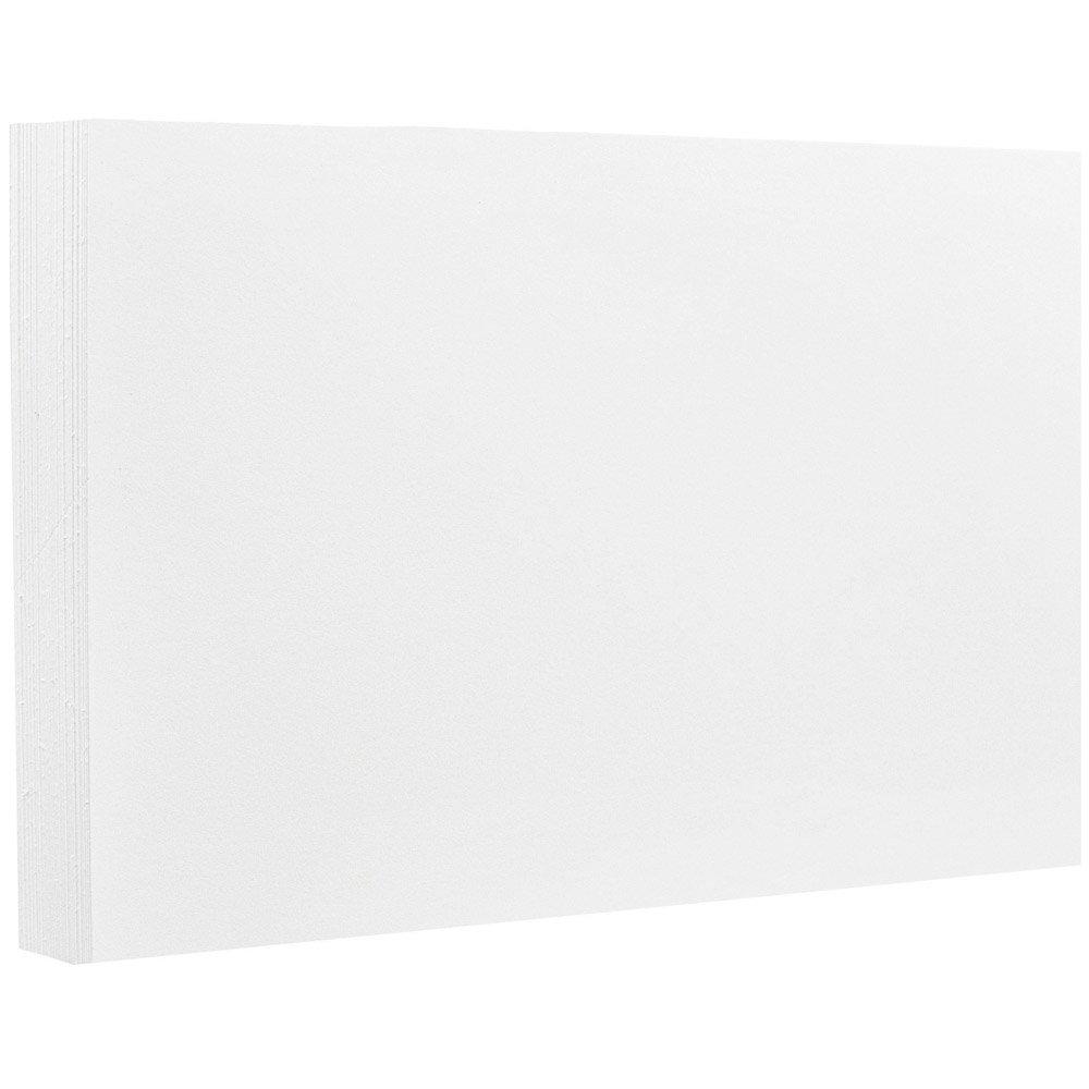 JAM Blank White Flat Note Cards and Envelopes White - 100/pack