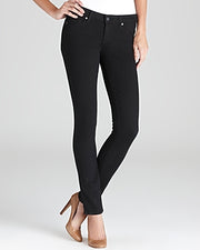 Paige Transcend Verdugo Skyline Mid Rise Skinny Jeans in Black Shadow, Size 24