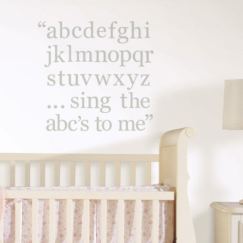 Wall Pops Brewster Dove Gray Alphabet Letters Wall Decals A-Z