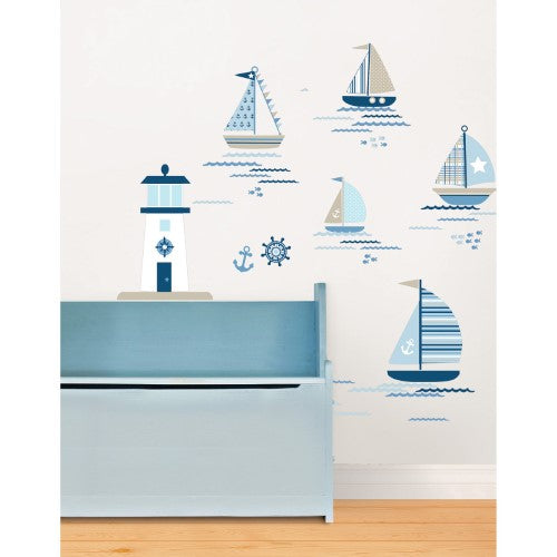 WallPops Ships Ahoy Wall Art Kit 91 Pieces