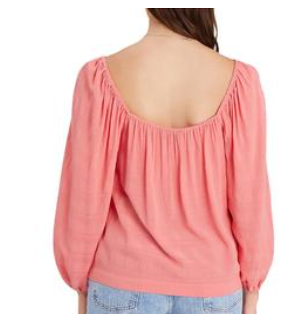 Sanctuary Womens Textured Off-the-Shoulder Top Pink, Size Large