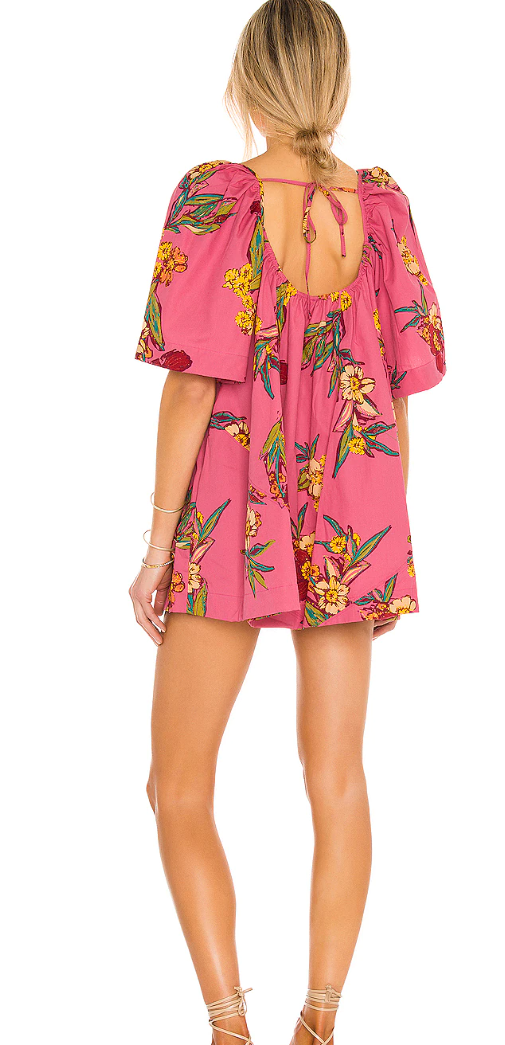 Free People Womens Jodie Floral-Print Tunic