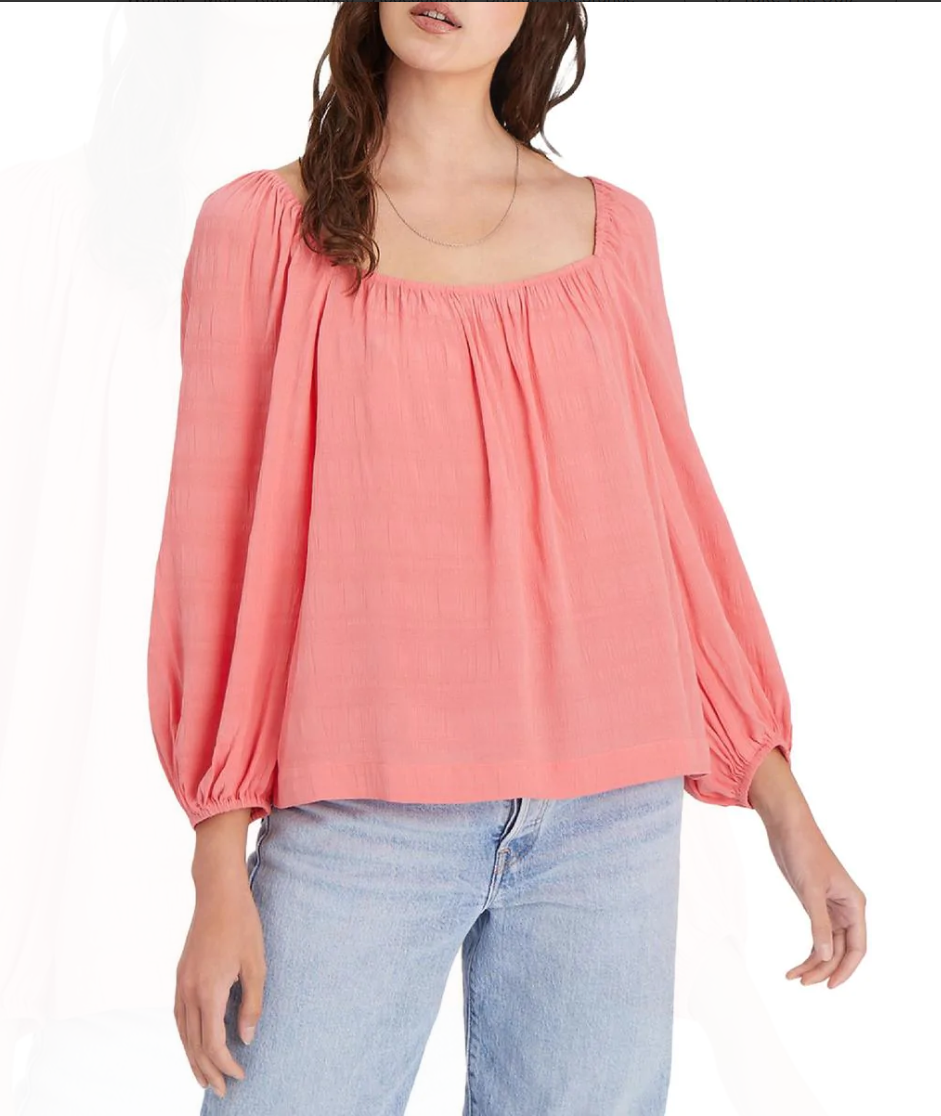 Sanctuary Womens Textured Off-the-Shoulder Top Pink, Size Large