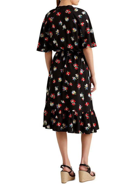 Lauren Ralph Lauren Floral Print Crepe Dress, Size 4