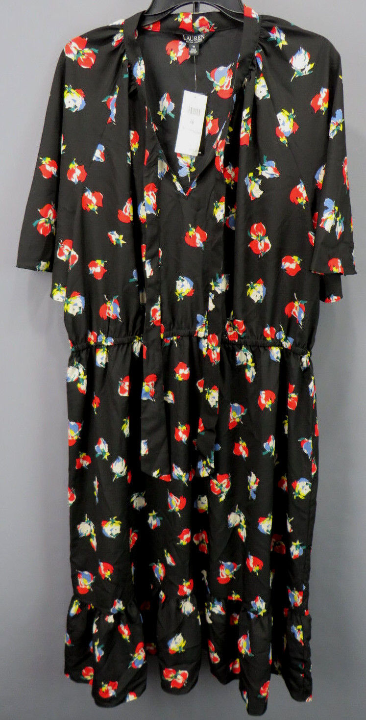 Lauren Ralph Lauren Floral Print Crepe Dress, Size 4