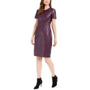 Calvin Klein Womens Short Sleeve Jewel Neck  Sheath Dress, Various Sizes
