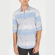Alfani Mens Regular-Fit Ombré Stripe Shirt, Size XXL