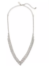 Inc International Concepts Silver-Tone Crystal Pave Choker Necklace