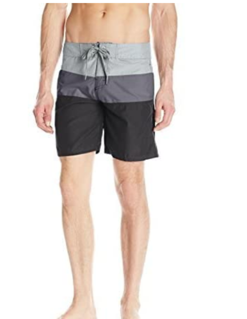 Kanu Surf Mens Phinn Solid Panel Board Short, Grey, Size 34