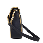 Calvin Klein Black Saffiano Leather Demi Shoulder Handbag